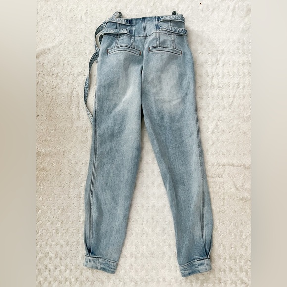 NWT- SOMETHING NAVY Sydney Side Tie Washed Indigo Jeans - Picture 6 of 15